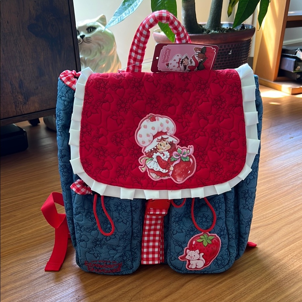 Strawberry Shortcake Ruffled Denim Backpack
